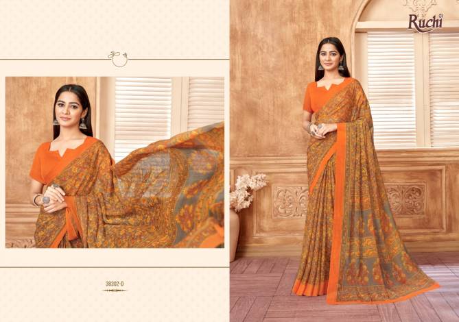 Star Chiffon 178 By Ruchi Daily Wear Chiffon Saree Suppliers In India